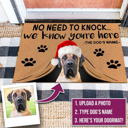 Custom Christmas Dog Doormat